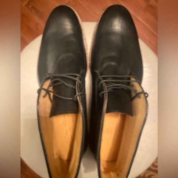 (NEW) Saks Fifth Avenue Men\'s Black Leather Chukka Boots 12(BRAND NEW IN BOX) main image 3